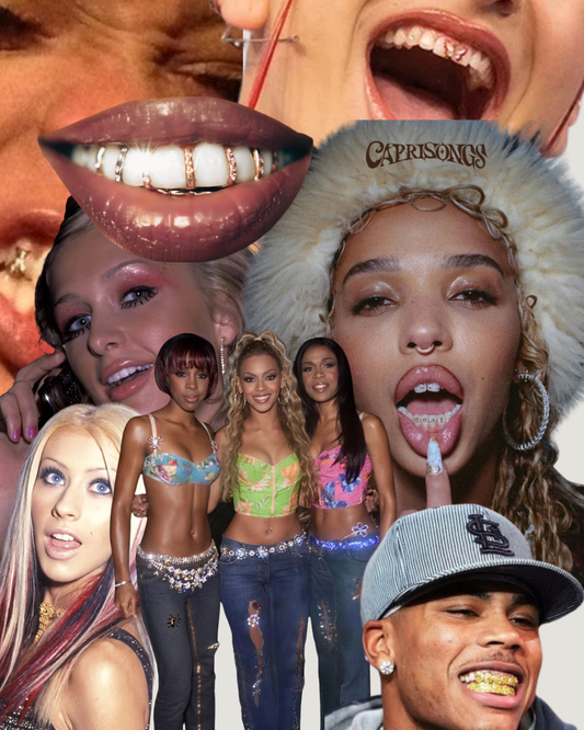 Y2K icons and tooth gems inspiration by ICYFANGSLDN